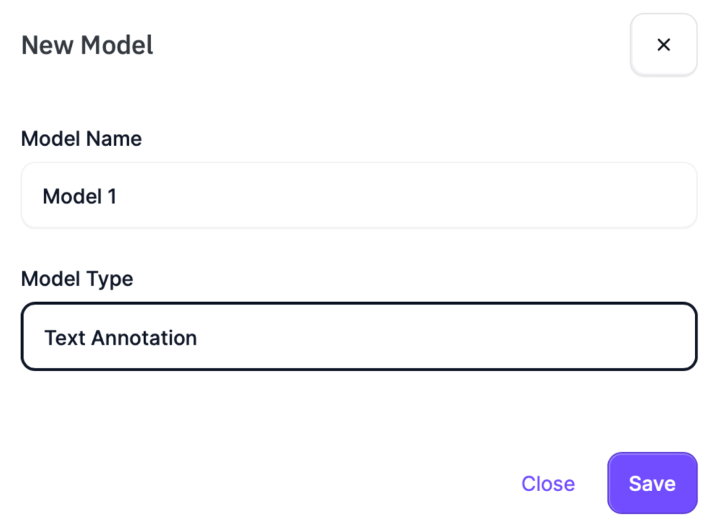 upload model - model type