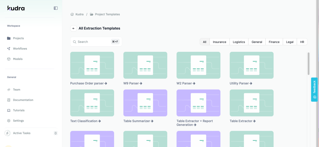 extraction templates