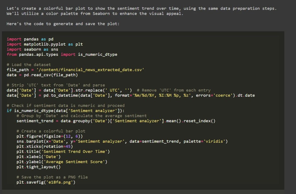 LLM of choice; in our case, we are using GPT-4o, to generate the necessary Python code